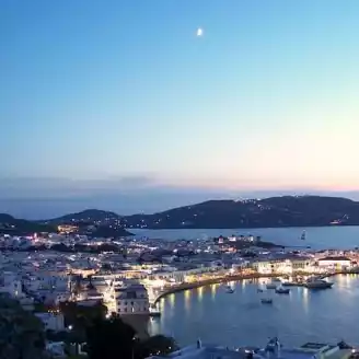 panorama al tramonto delle isole cicladi grecia 1