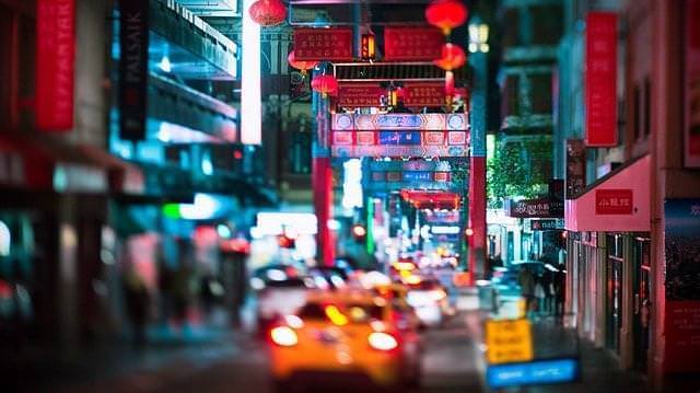 luci del quartiere chinatown di melbourne