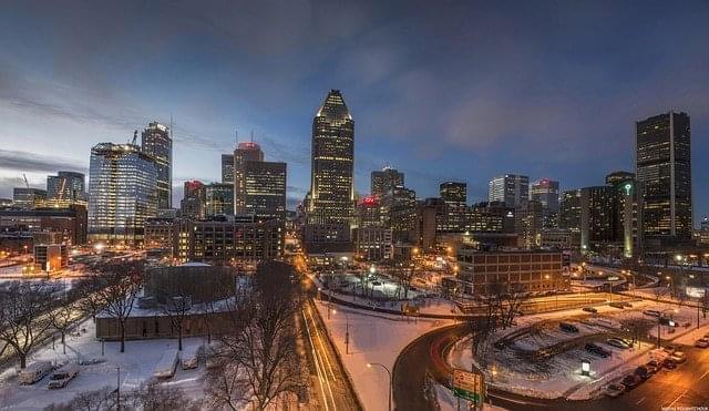 montreal citta notte strada luci