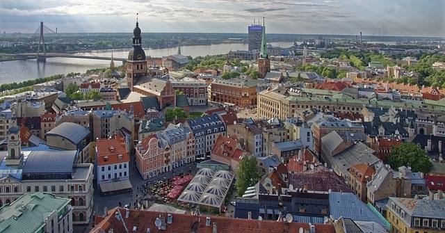 panorama riga lettonia