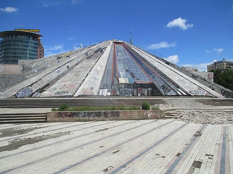 pyramid in tirana panorama
