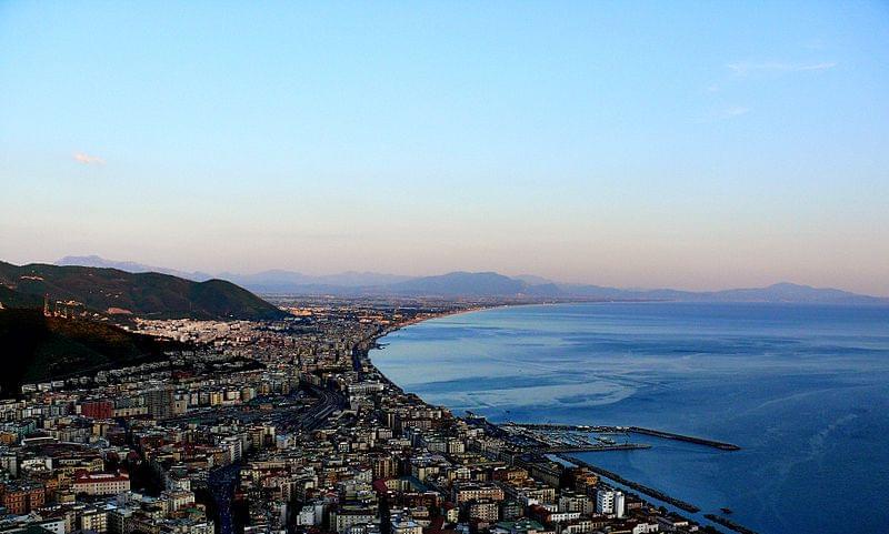 salerno sunset panorama