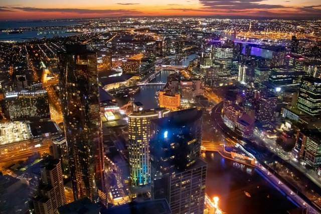 skyline della citt dalla terrazza panoramica