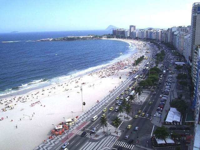 spiaggia copavabana e strada atlantica di rio